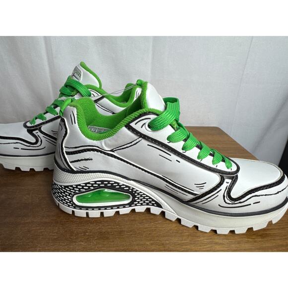 Skechers The Grinch Dr Seuss Shoes Women's 5 Youth 3 White Green Uno Rugged NWT - Picture 6 of 10